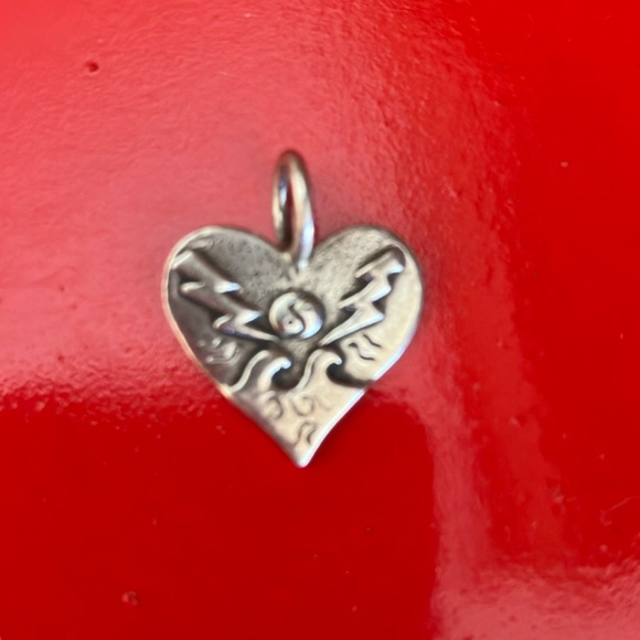 Sterling Silver Ross LewAllen Ocean Motion Heart Pendant - Picture 3 of 6